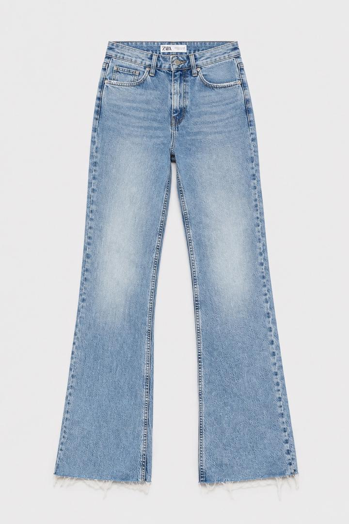 Джинсы ZARA с необработанным рваным краем