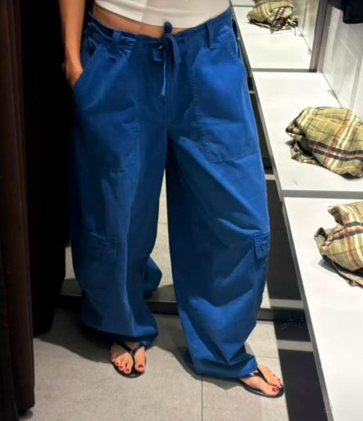 Zara Брюки карго широкие