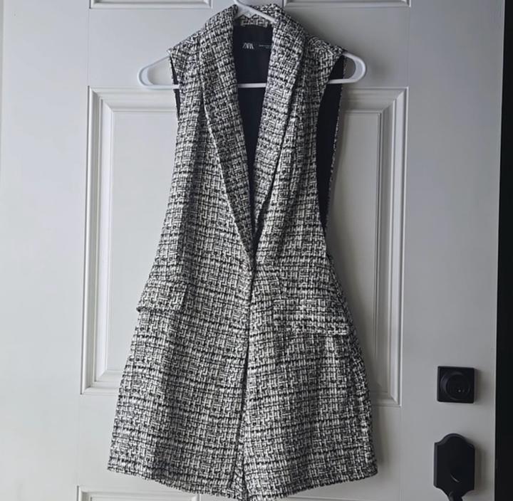 Твидовый комбинезон ZARA