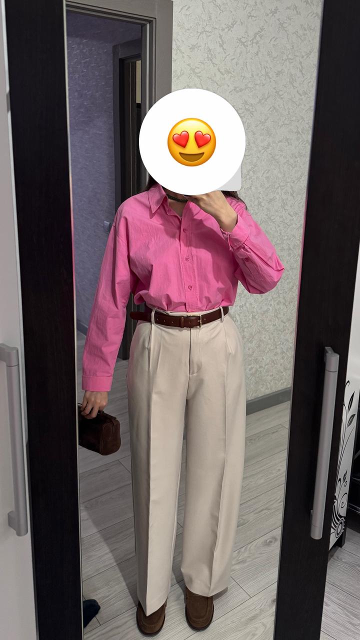 Рубашка ZARA s розовая