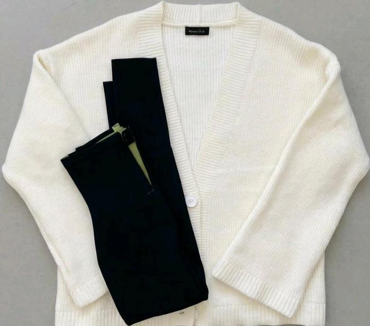 Massimo Dutti КОМБО (кардиган + утепленный лосины с утяжкой)