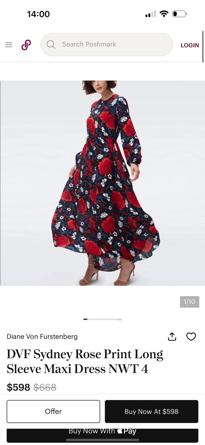 Дизайнерское платье Diane von Furstenberg французского модельера