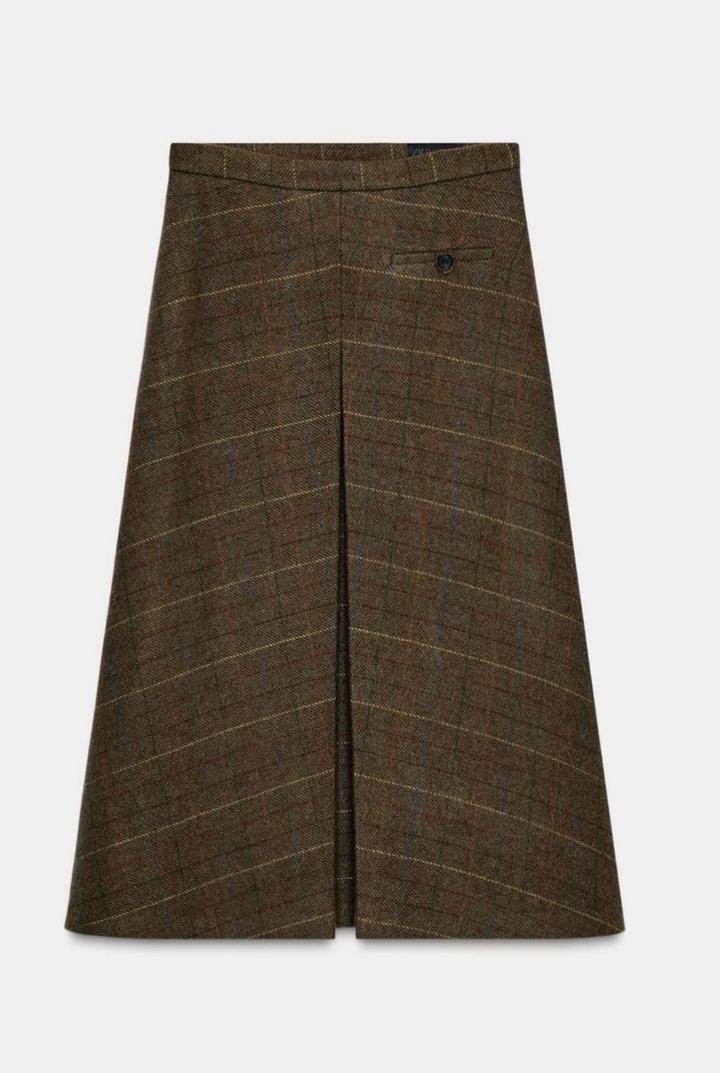 Zara Юбка миди в клетку