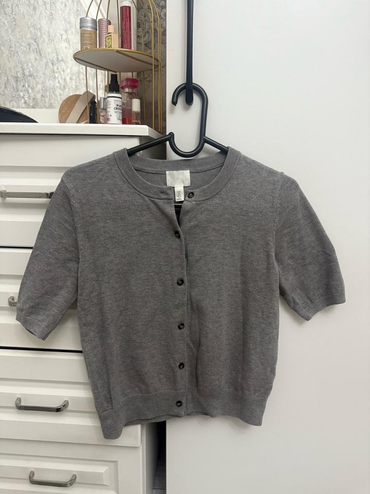Трикотажный кардиган с коротким рукавом H&M