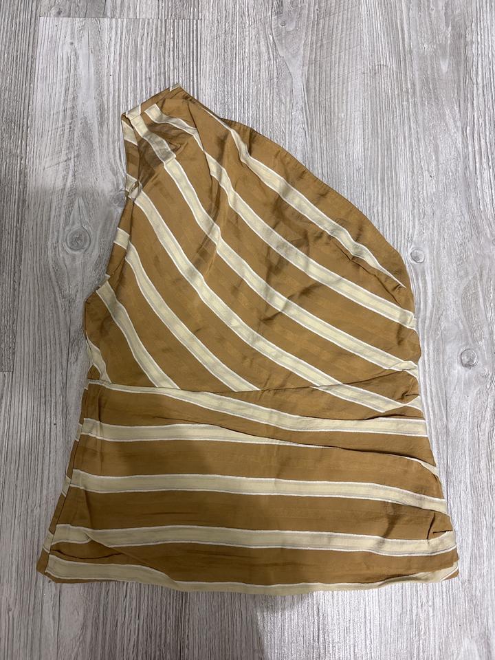 Топ ZARA на одно плечо в полоску