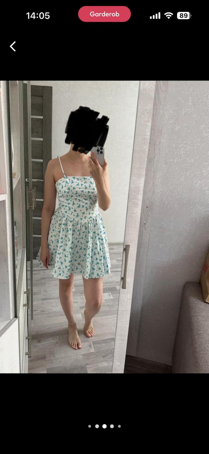 Платье на бретелях с цветочным принтом Zara
