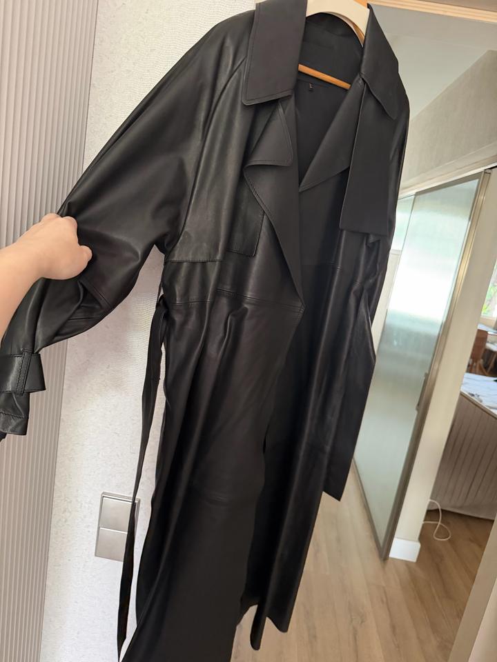 Кожаный тренч Massimo Dutti 100%