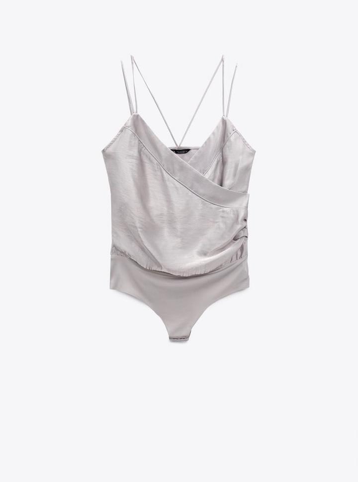 Zara Атласное Боди