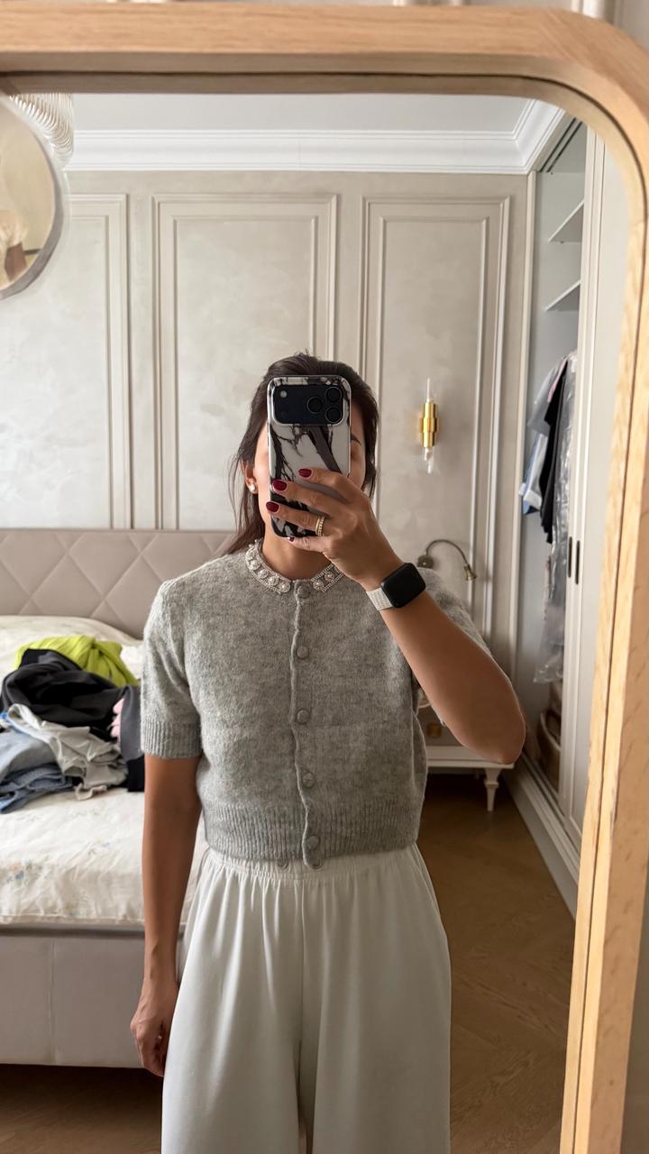 Кардиган Zara с декорированным воротником