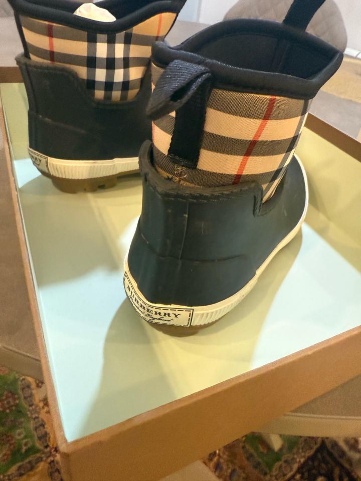 резиновые полусапожки Burberry Flinton (модель с неопреновым носком в клетку Vin