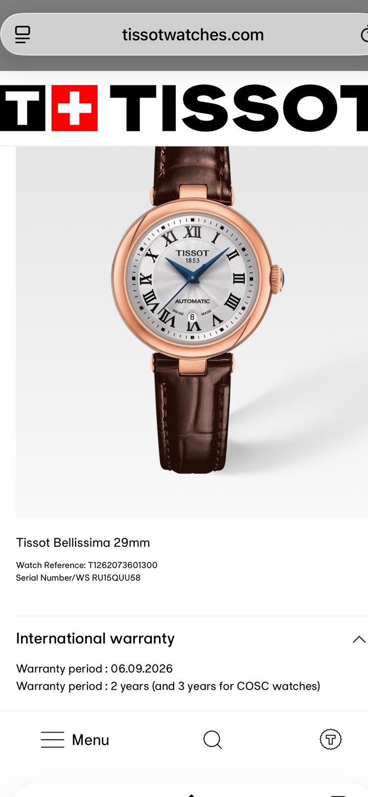 Женские часы Tissot