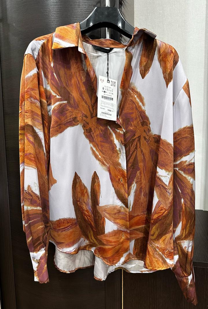 Атласная Рубашка Zara