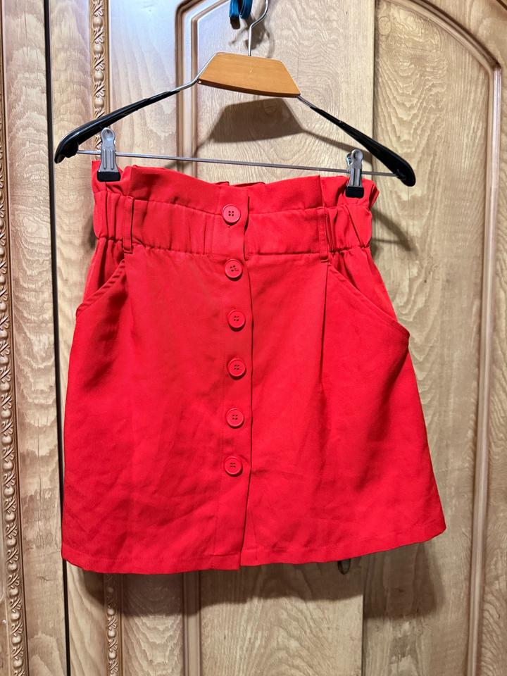 SHEIN Красная юбка с высокой талией