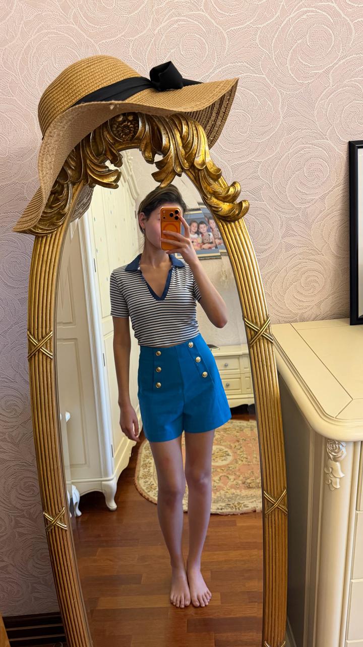 Zara Синие шорты зара