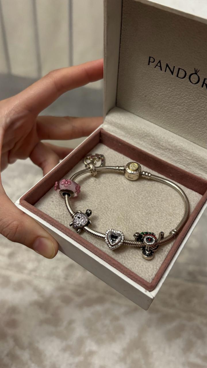 Серебряный браслет от Pandora 925 пробы, вес 33,53 гр