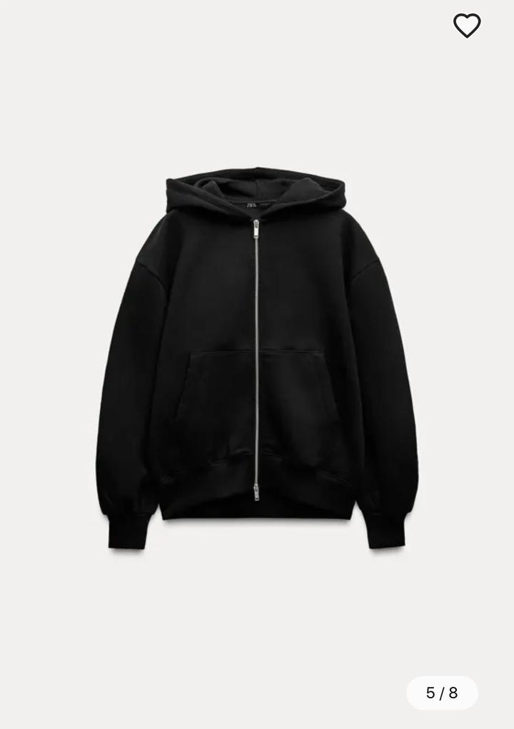 Zara Толстовка оверсайз с молнией