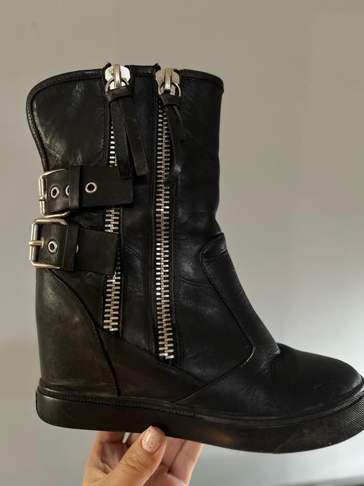 Giuseppe Zanotti Кожаные сапоги на скрытой платформе