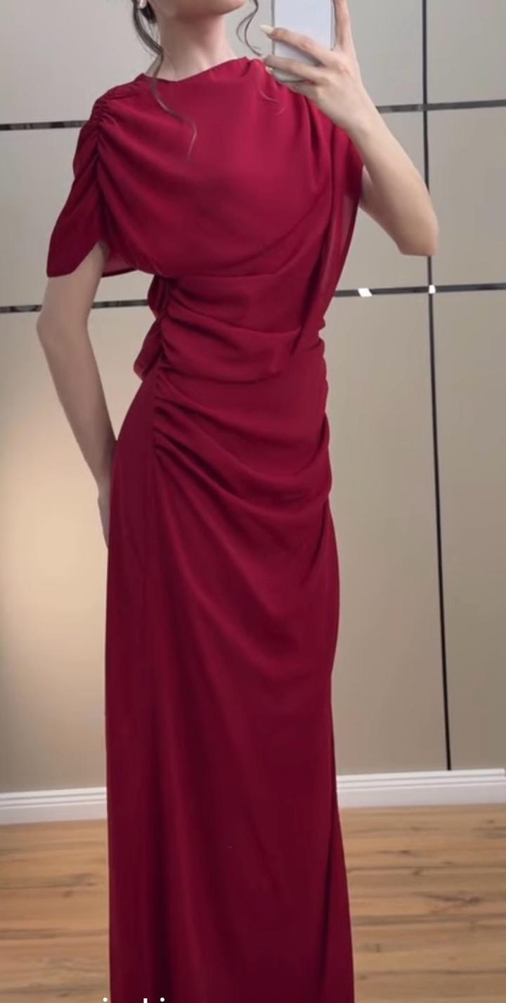 Must Have Длинное вечернее платье с драпировкой