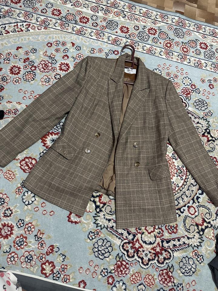 style here now Двубортный пиджак в клетку