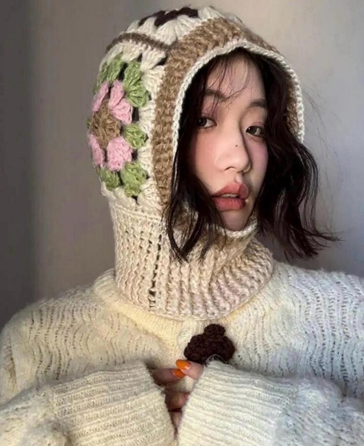 Вязаный капор балаклава