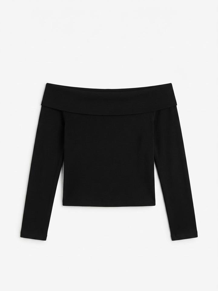 Лонгслив Bershka с открытыми плечами