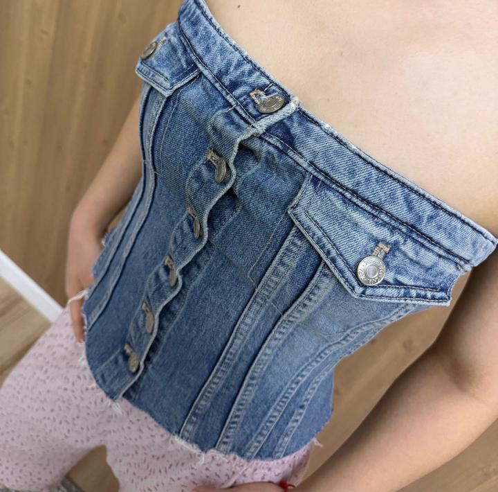 Джинсовый корсет Zara