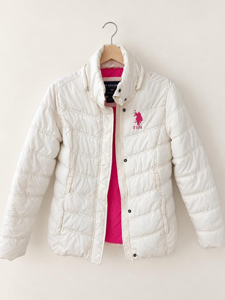 Пуховик U.S. Polo Assn. с контрастной подкладкой 🤍💖