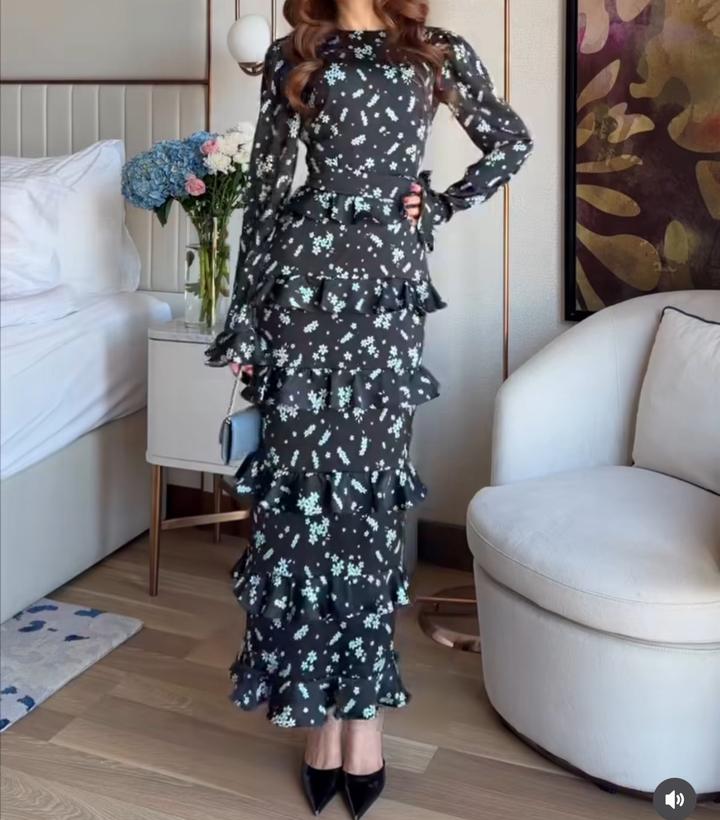 Stylish Платье макси с оборками