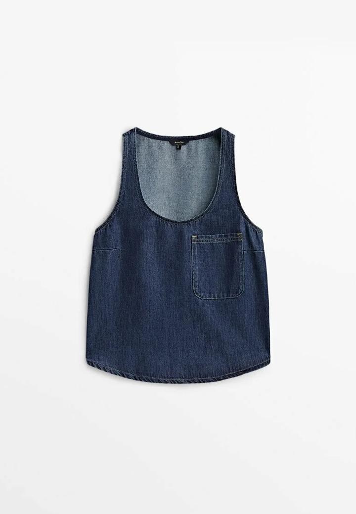 Джинсовая майка Massimo Dutti