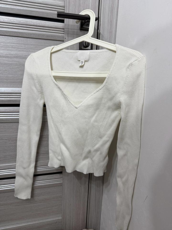 H&M Джемпер в рубчик с длинным рукавом