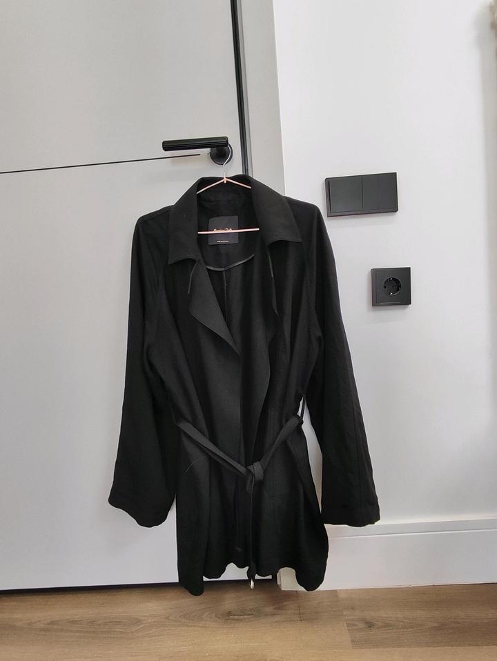 Massimo Dutti черный кимоно-тренч