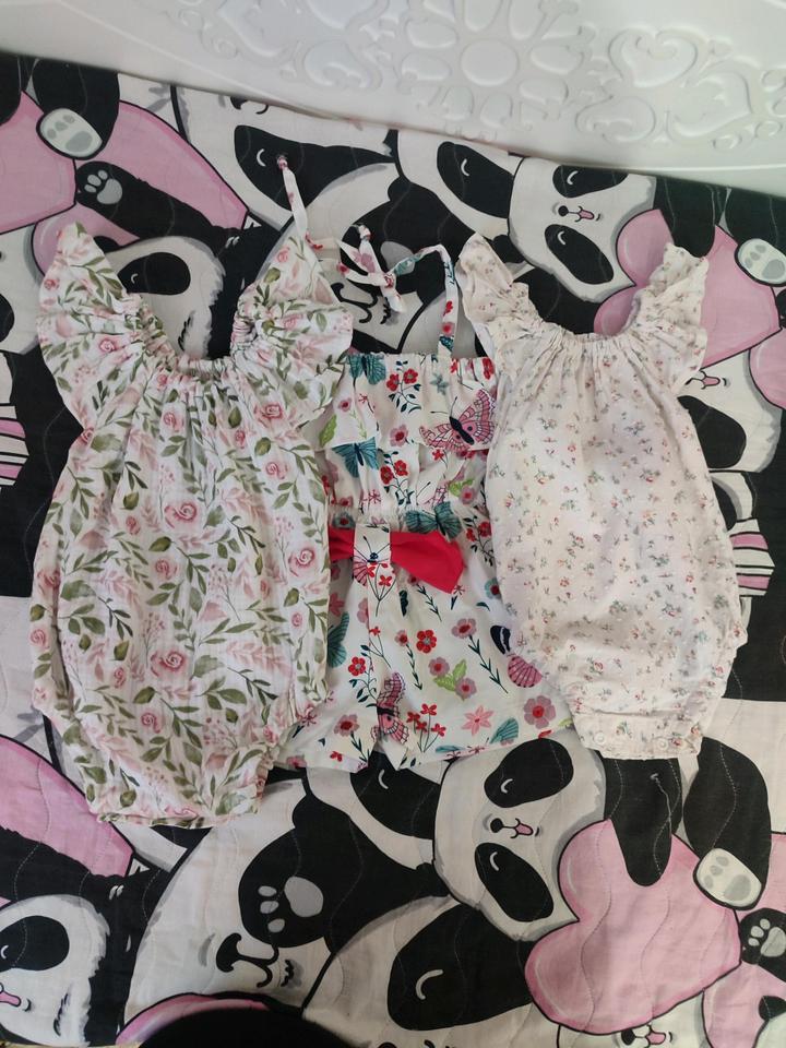 Handmade (ручная работа) Два бодика и комбинезон