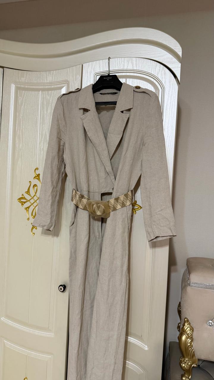 Льняной комбинезон zara