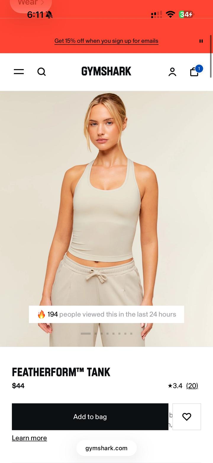 Спортивный топ Gymshark