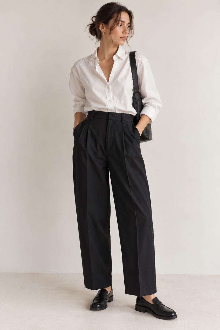 UNIQLO × Ines de la Fressange Paris — чёрные брюки