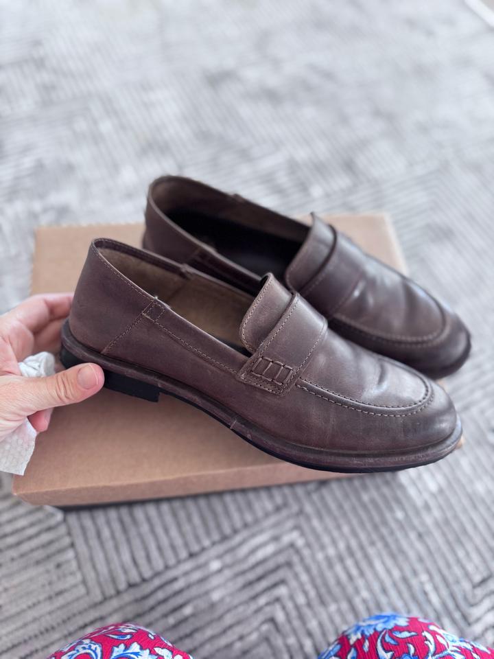 Zara Женские кожаные лоферы
