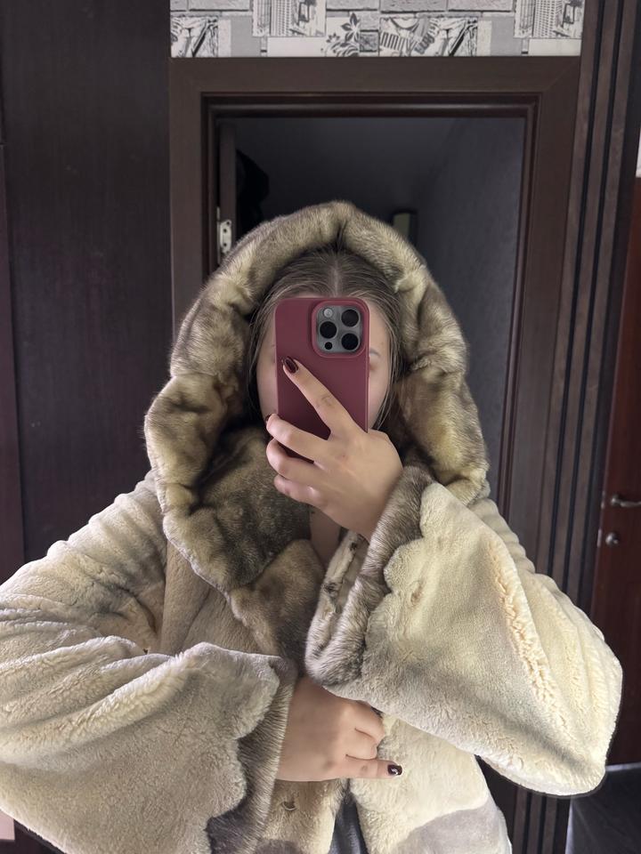 mofleter Шуба из меха норки и бобра с капюшоном