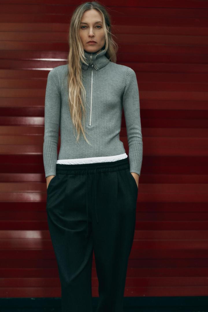 Zara Трикотажное боди с застежкой-молнией