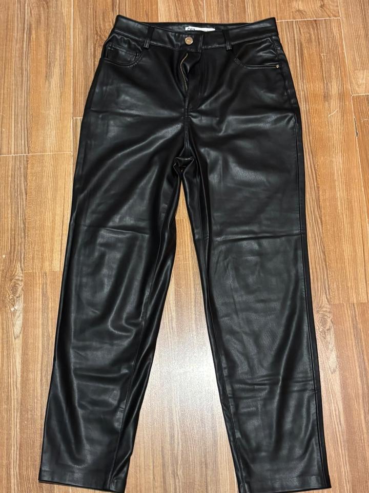 Брюки ZARA из экокожи