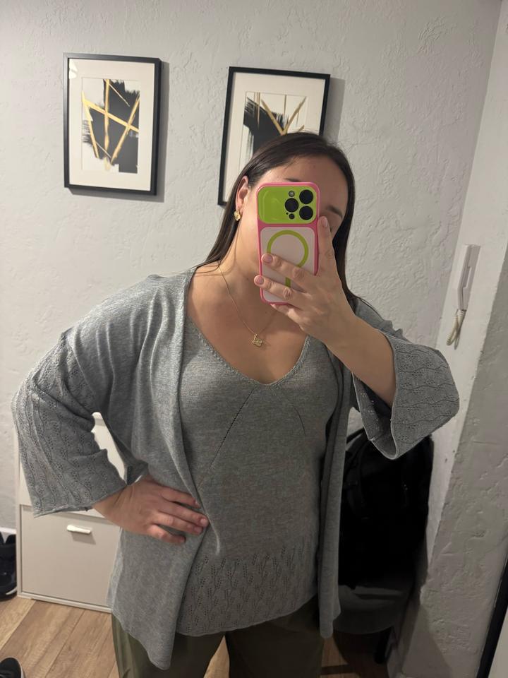 Комплект Knitss из топа и кардигана
