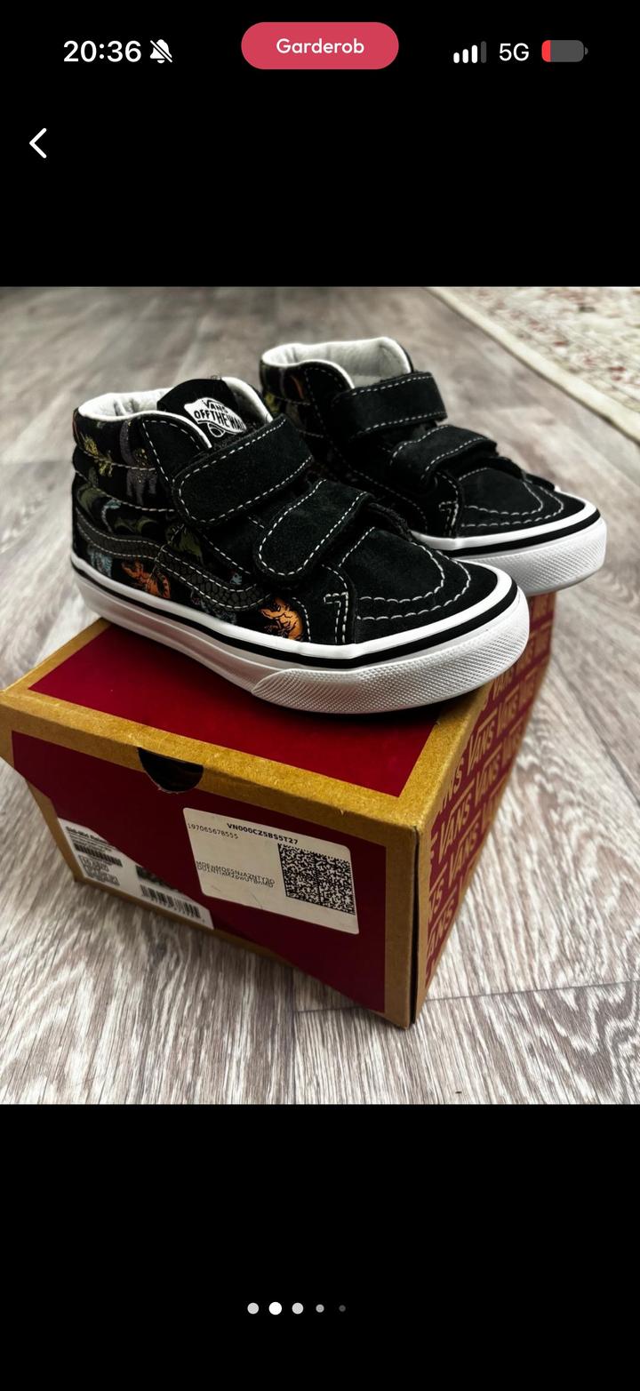 Кеды Vans с принтом динозавров
