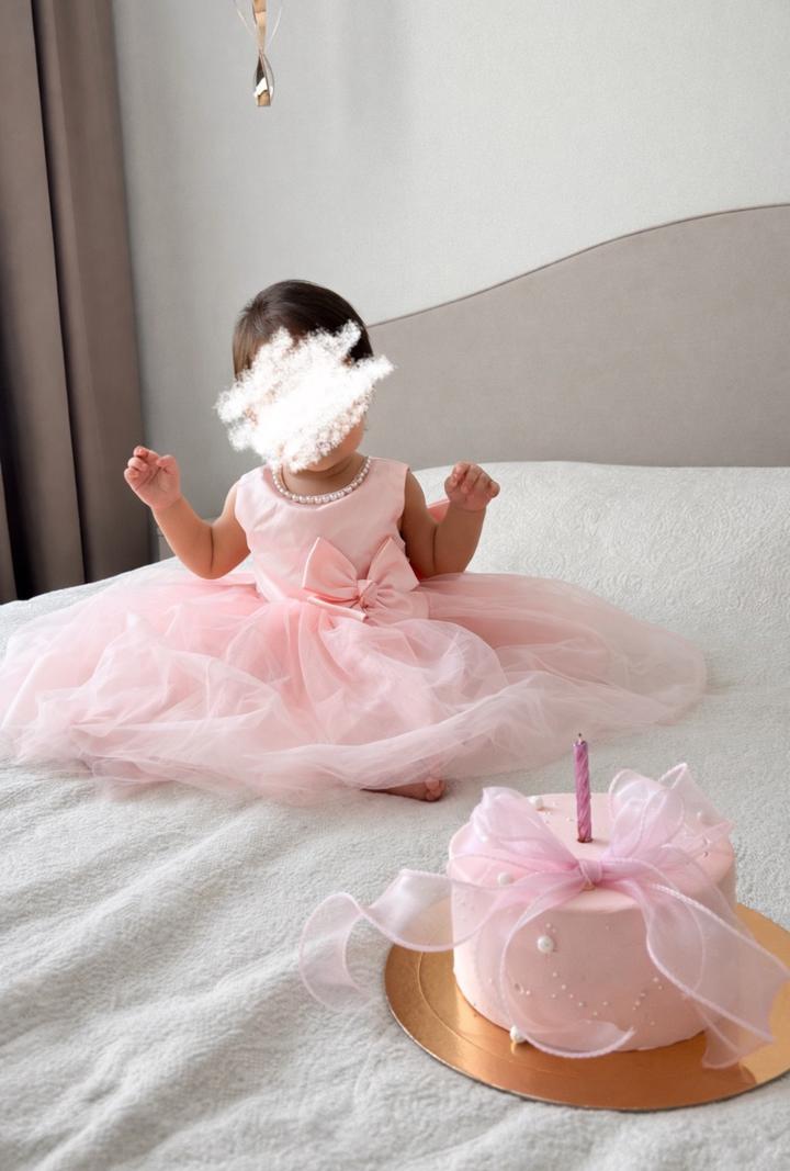 Розовые нарядные платья BABY GO, noname
