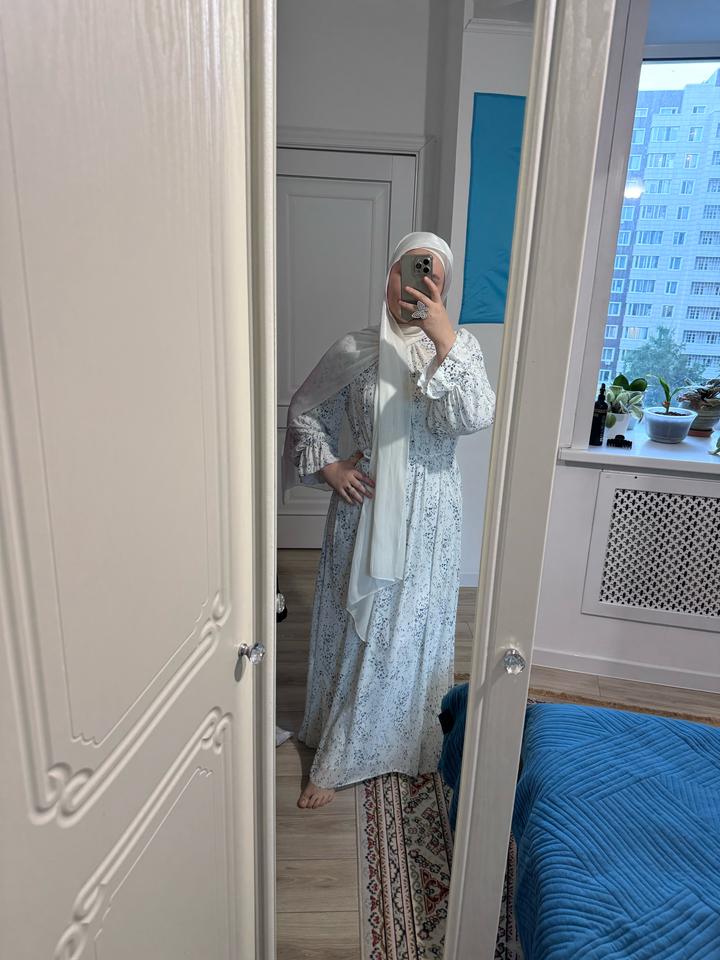 Длинное платье в цветочный принт
