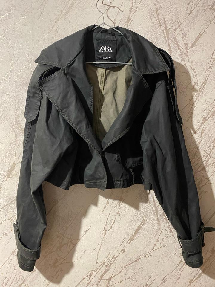укороченный тренч ZARA