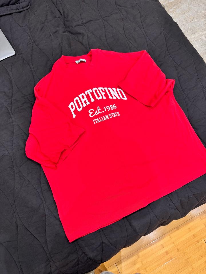 Футболка с принтом one size / oversized