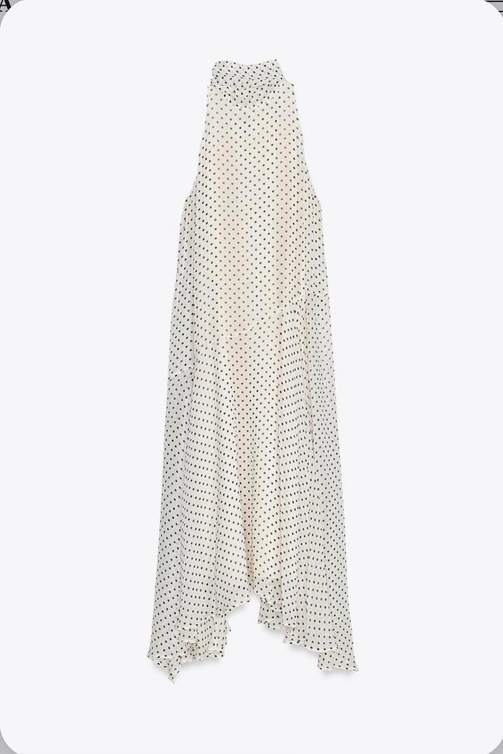 Платье миди в горошек Zara