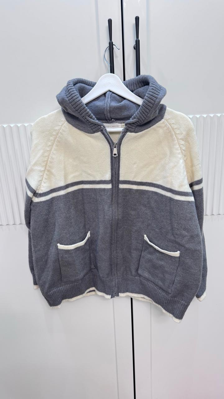 Acne Studios Вязаный кардиган на молнии STUDIO WHITE