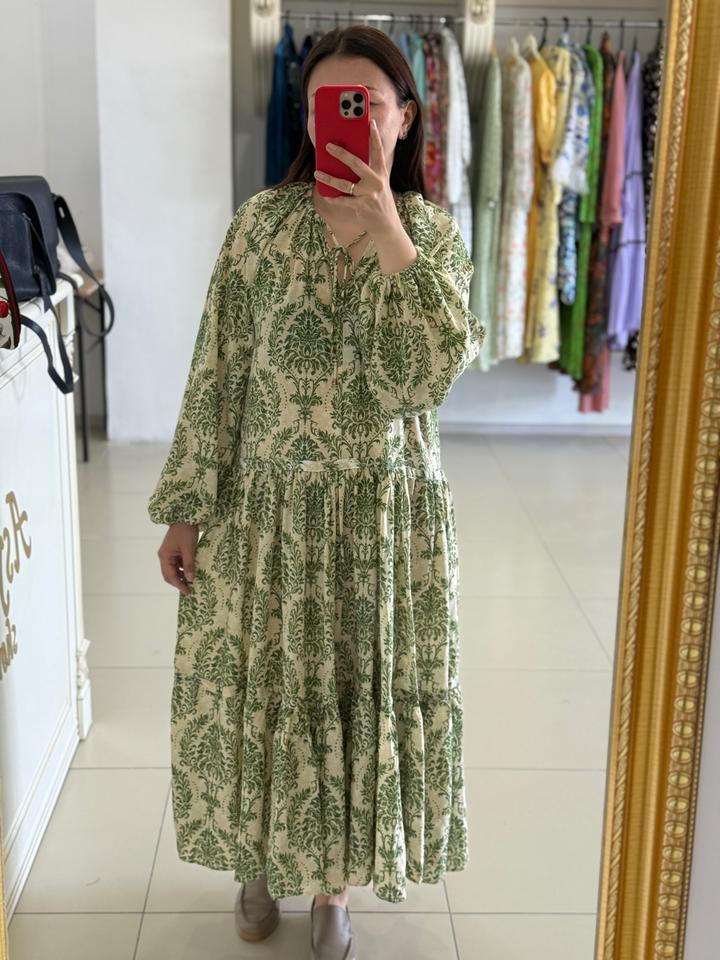 Платье макси с принтом