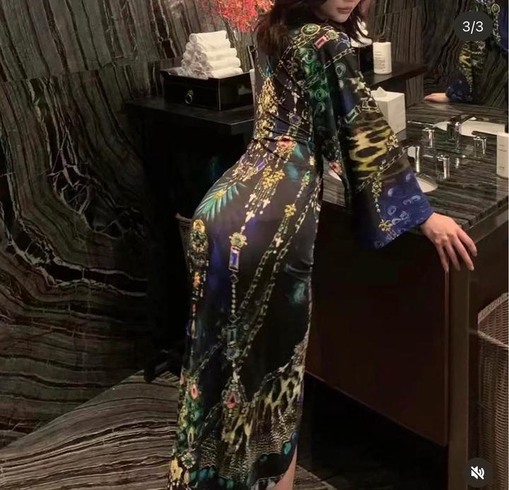 Платье ручной работы в стиле Cavalli