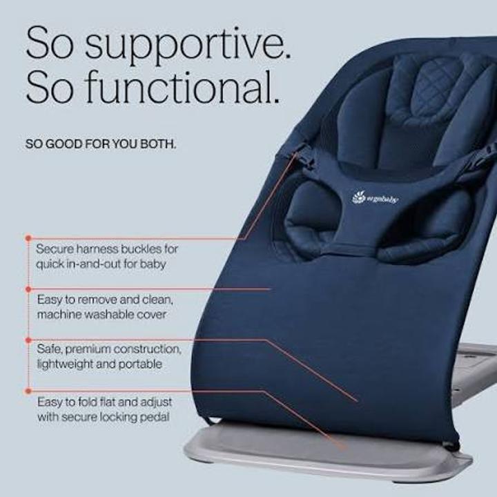 Ergobaby Evolve Bouncer в цвете Midnight Blue
